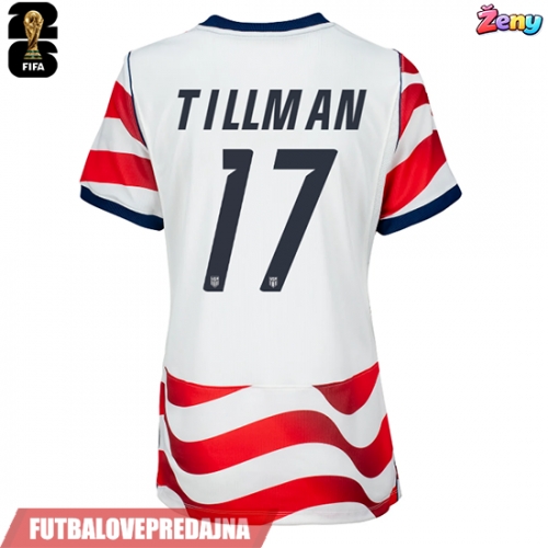 Lacne Ženy Futbalové dres Spojené štáty Malik Tillman #17 MS 2026 Krátky Rukáv - Domáci